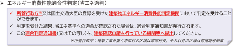 エネルギー消費性能適合性判定