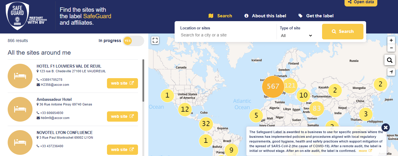 FIND THE SITES WITH THE LABEL SAFEGUARD AND AFFILIATESウェブサイト