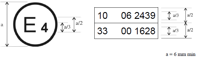 Eマークのサンプル画像（規則より一部抜粋）