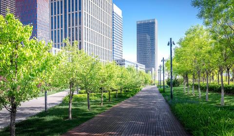 カバー画像（建物と遊歩道）