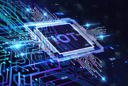 カバー画像（IoTシステムイメージ、基盤）